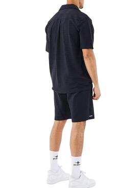 Bermuda Projet  X Paris, tissu texturé noir pour homme.