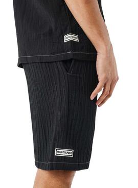 Bermuda Proyecto X  Paris plisado negro para hombre.