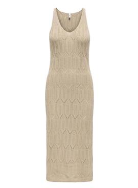 Robe Only Mea beige pour femme