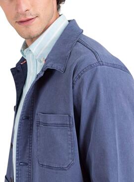 Chemise surchemise El Ganso Garment bleu marine pour homme
