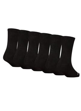Pack de chaussettes Jordan six paires noires pour fille et garçon