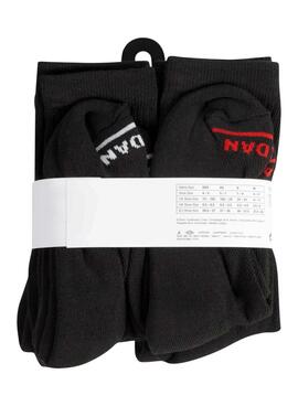 Pack de chaussettes Jordan six paires noires pour fille et garçon