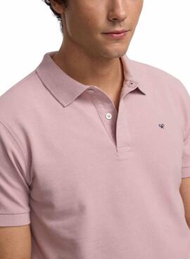 Polo Silbon Clásico Liso rose pour homme