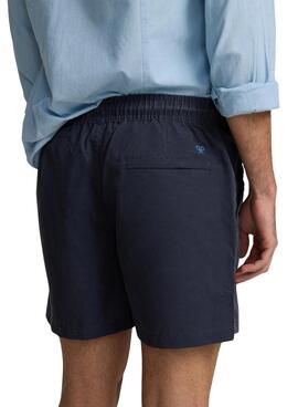 Maillot de bain unie marine Silbon pour homme