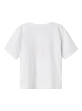 T-shirt Name It Elka blanc pour fille