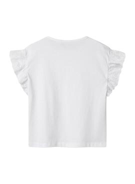 T-shirt Name It Rejaline blanc pour fille