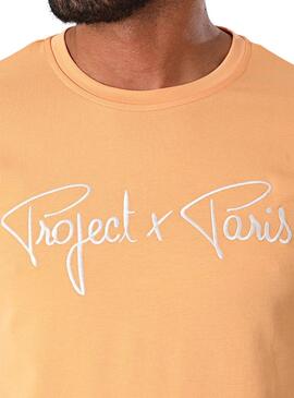 T-shirt Project x Paris Embroidery Logo beige pour hommes