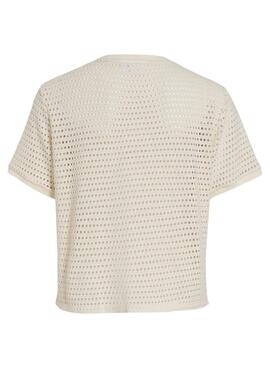 T-shirt Vila Viadella beige pour femme