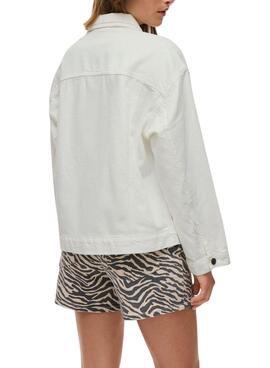 Veste en jean Vila Vipal blanc pour femme