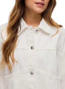 Veste en jean Vila Vipal blanc pour femme