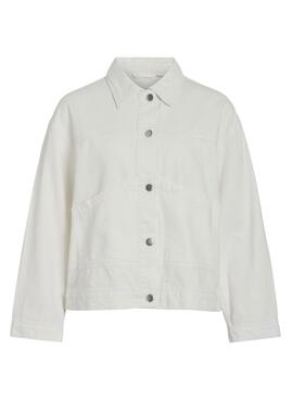 Veste en jean Vila Vipal blanc pour femme
