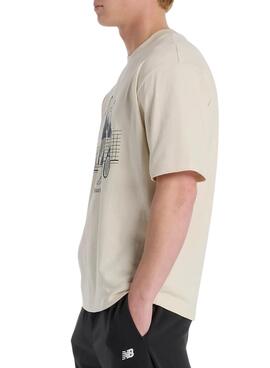 T-shirt New Balance A Perfect Match beige pour homme