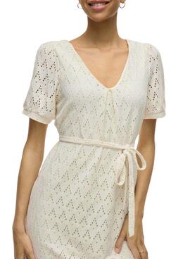 Robe Vila Viamalina courte beige pour femme