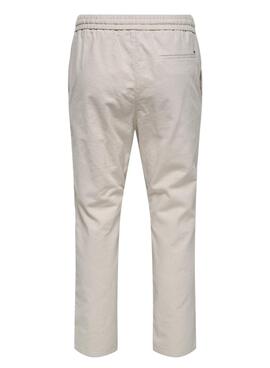 Pantalon Only and Sons Linus beige pour homme