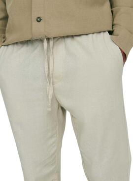 Pantalon Only and Sons Linus beige pour homme