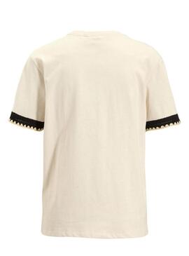 T-shirt beige Vila Vinajra pour femme
