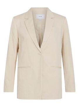 Blazer Vila Viflea beige pour femme