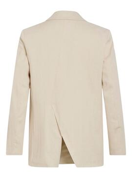 Blazer Vila Viflea beige pour femme