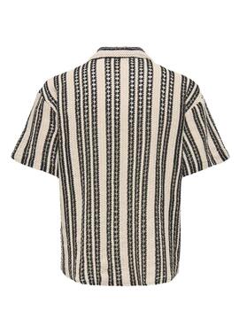Chemise Only and Sons Dani crochet beige pour homme