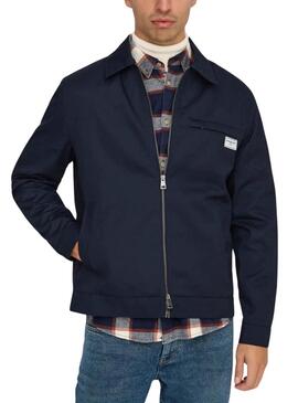 Veste de chasse Only and Sons Ralph bleu marine pour homme