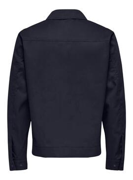 Veste de chasse Only and Sons Ralph bleu marine pour homme