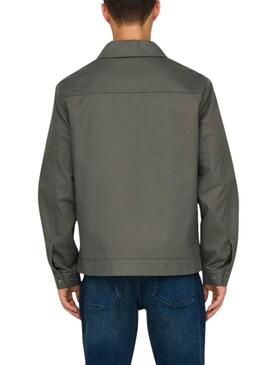 Veste de chasse Only and Sons Ralph vert pour homme