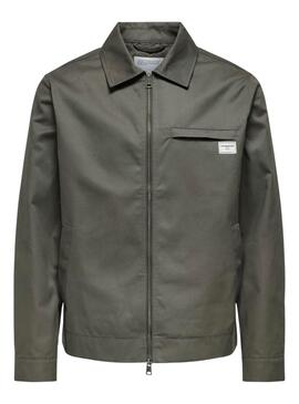 Veste de chasse Only and Sons Ralph vert pour homme