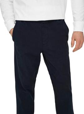 Pantalon Ony and Sons Linus Taper bleu marine pour homme