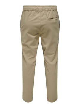 Pantalon Ony and Sons Linus Taper camel pour homme