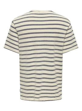Maillot Only and Sons Sian beige et marine pour homme.