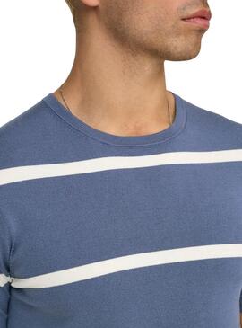 T-shirt Only and Sons Wyler à rayures bleues pour homme