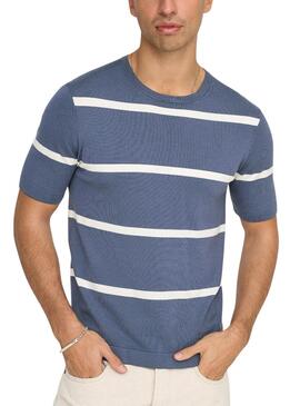 T-shirt Only and Sons Wyler à rayures bleues pour homme