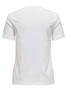 T-shirt Only Lucia blanc léopard pour femme