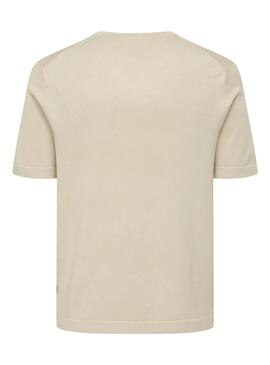 T-shirt en tricot Only and Sons Wyler gris pour homme