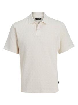 Polo Jack and Jones Latrent beige pour homme.