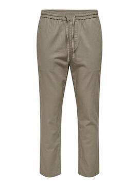 Pantalon Only and Sons Linus vert pour homme