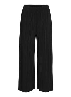 Pantalons Vila Viplisa plissé noir pour femme