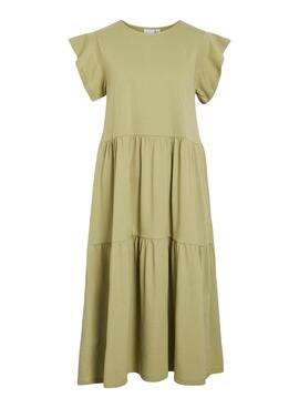 Robe midi verte pour femme de la marque Vila Visummer.