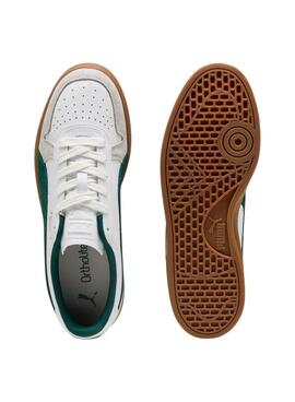 Chaussures Puma Indoor blanches et vertes pour hommes