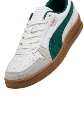 Chaussures Puma Indoor blanches et vertes pour hommes