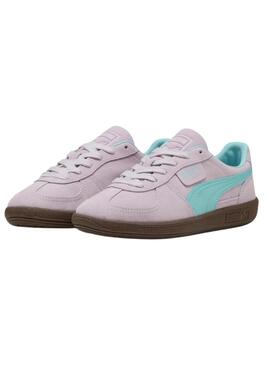 Chaussures Puma Palermo rose et turquoise pour femme