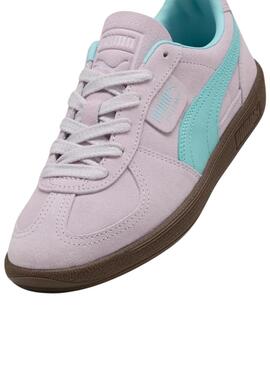 Chaussures Puma Palermo rose et turquoise pour femme