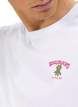 T-shirt El Pulpo Travel Family blanc pour homme