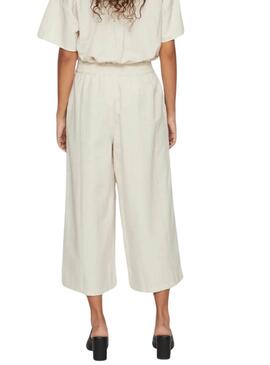 Pantalon Vila Viprisilla beige pour femme