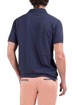Polo El Ganso teint en bleu marine pour homme