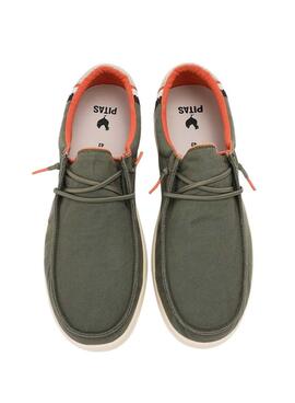 Chaussures Walkin Pitas Canna vertes pour homme.