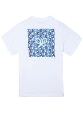 T-shirt Silbon Lettering blanc pour homme