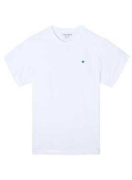 T-shirt Silbon Lettering blanc pour homme