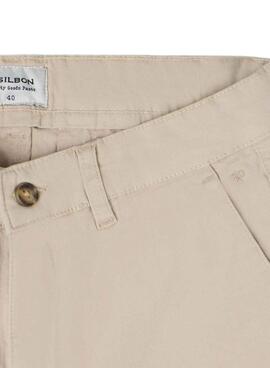 Pantalon chino beige Silbon Sport pour homme