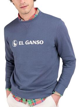Sweatshirt Le Ganso Flocado bleu pour homme